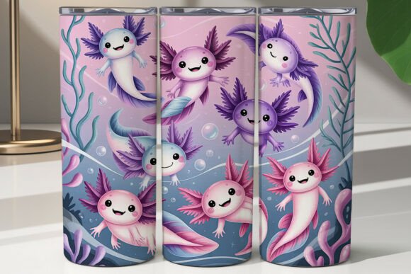 Cute Axolotls Under the Sea Tumbler