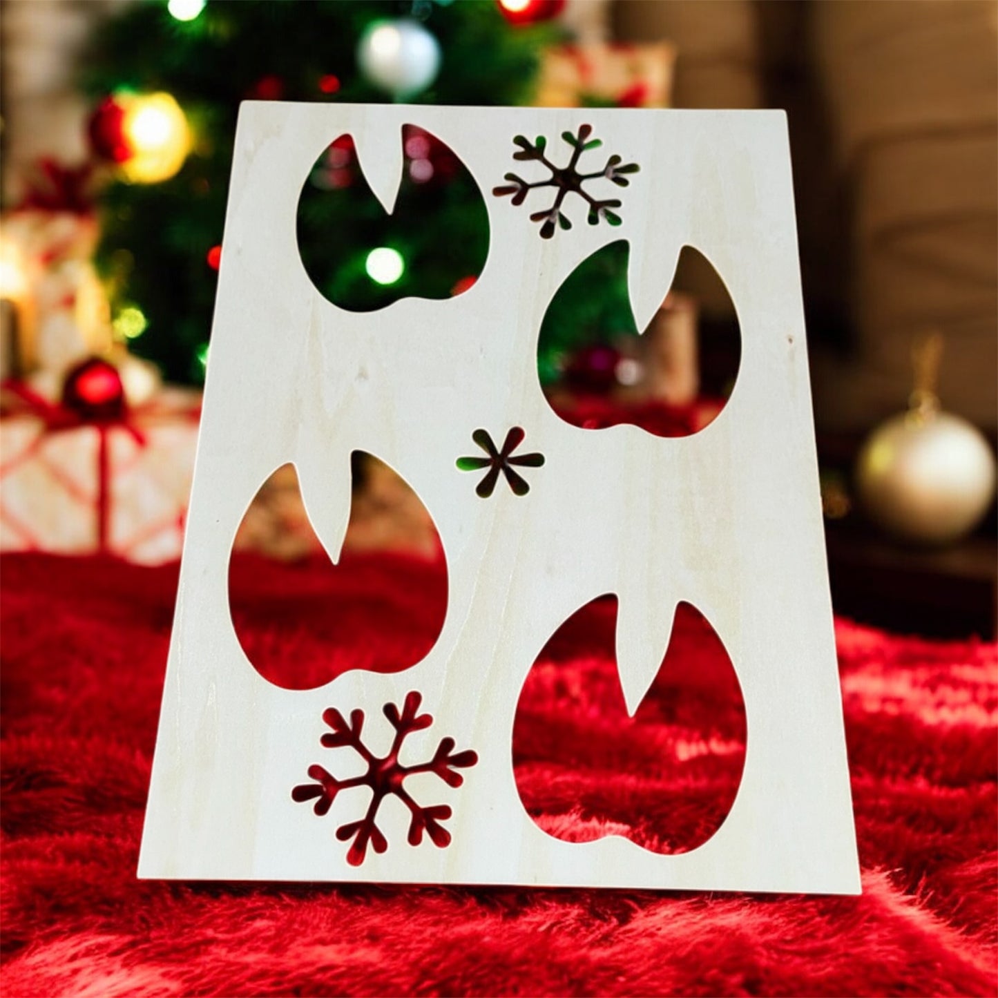 Reusable Christmas Footprint Stencils | Santa Shoe Print | Elf Shoe Print | Reindeer Footprints