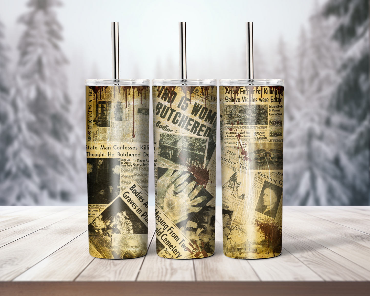 Ed Gein Inspired Ghoul Of Plainfield 20oz Tumbler