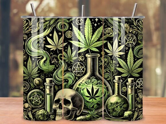 420 Weed Chemist Skull Tumbler